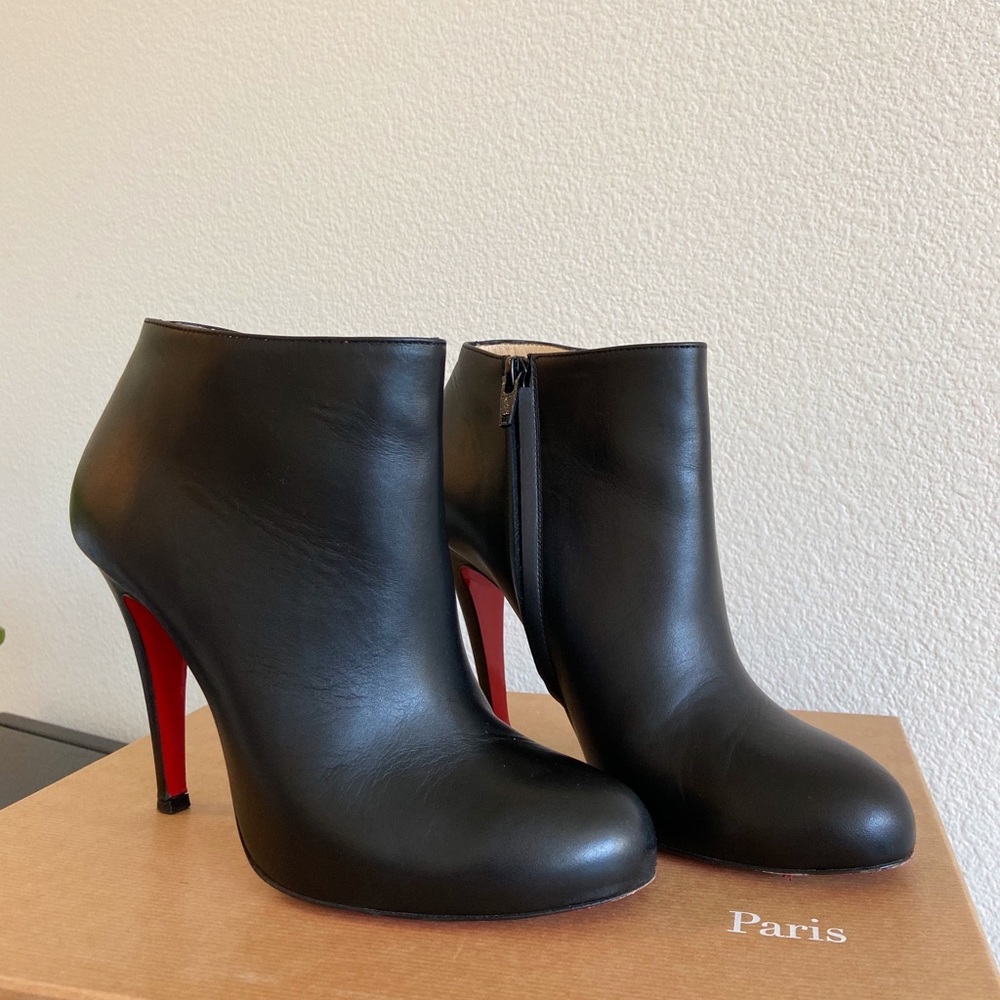 Christian Louboutin Belle 100 Calf Booties US 8.5 - Picture 1 of 8
